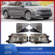 Front Bumper Fog Light With Bulb Lamps Reflectors Trim For Volkswagen VW Passat NMS B7 B5 2016 2017 