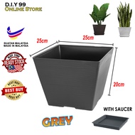 Square type Flower Pot 2491 (25cm width x 25cm length x 20cm height) / Modern Design Flower Pot Indo
