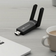 USB WiFi 5 Adapter 1300Mbps AC1300, Ethernet & Dual-Band WiFi Dongle for PC & Laptop