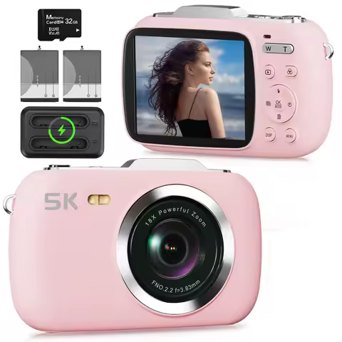 5K 80MP Digital Photography Camera For Selfie 18X Vlog Video Recorder 4K Camcorder Youtube Live Stre