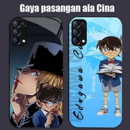 DJ-18 Detective Conan Casing GLASS soft frame black OPPO Reno 6Z 4 6 F15 5 3 A91 5G