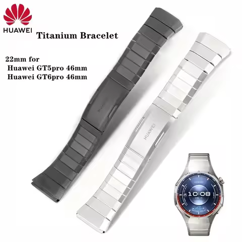 Original Huawei 22mm Titanium Bracelet for Huawei GT5 pro GT6 pro 46mm Titanium Watch Band Black Met