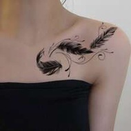 1pc Feather Pattern Temporary Tattoo Sticker For Wrist & Small Body Parts