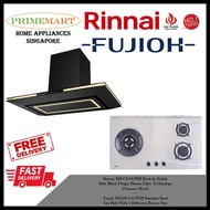 Rinnai RH-C1059-PBR Chimney Hood + Fujioh FH-GS5030 SVSS Stainless Steel Gas Hob BUNDLE DEAL - FREE DELIVERY