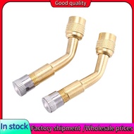 2 pcs 135 Degree Angle Air Tyre Valve Extension Adaptor Long Shank for Motorcycle Cars