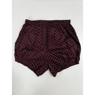 Iyengar yoga shorts - Geometric dark maroon (homemade)