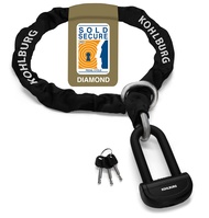 18 lbs massive motorcycle security chain lock - 7 ft long with our highest German Security Level 10p