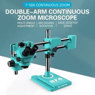 RF4 7050TVW Simul-Focus Double Boom Stand Trinocular Stereo Microscope 2K Large-field 4KC7 HDMI  USB