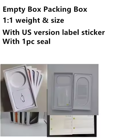 Retail Package Empty Box Packing Box for iPhone 16 15 14 Pro Max 13 12 XS XR With Card Needle Seal S