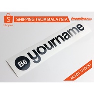 Behance Design 1 Custom Name Cut Out Sticker Vinyl