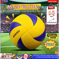 【READY STOCK】MVA200 Mikasa VolleyBall Bola Tampar Soft PUVolley Balls Beach Match Training Good Qual