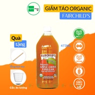 FairChild's Organic Pure Apple Cider Vinegar 473ml bottle of mother vinegar - Supports Digestion - W