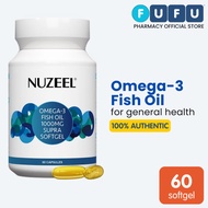 Nuzeel Omega 3 Fish Oil 1000mg Supra Softgel 60s | Brain & Nerve System Support