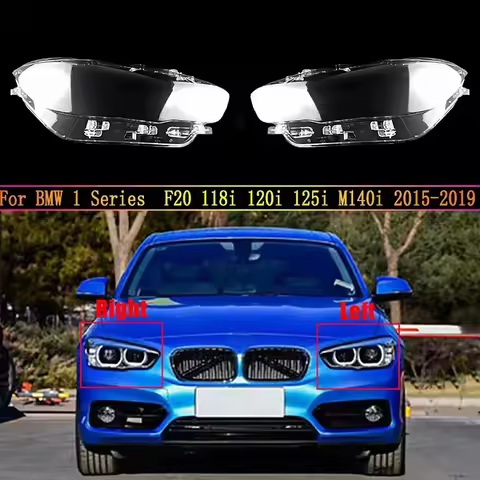 For BMW 1 Series Hatchback F20 118i 120i 125i M140i 2015 2016 2017 2018 2019 Car Headlight Cover Hea