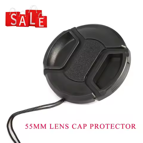 55mm Protect Front Cover Hood Camera Lens Cap For Fuji Canon Sony Pentax Olympus Nikon D5600 D5500 D