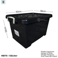 BOX CONTAINER 55 LITER + RODA - Kontainer Box Plastik / Container Box