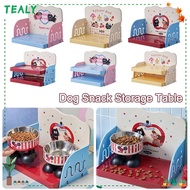TEALY Pet Snack Storage Table, Multifunctional Removable Storage Rack,  Adjustable Dopamine Pet Dini