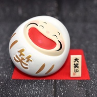 Laughing Dharma Tumbler Pottery 6.5cm Dragon Tiger Made In Japan rd481