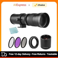 Camera MF Super Telephoto Zoom Lens F/8.3-16 420-800mm T Mount + UV/CPL/FLD Filters Set +2X 420-800m