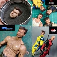 hugh jackman wolverine head 1/12 & 1/10 for Marvel legends select Zdtoys action figure