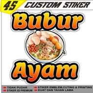 Chicken Porridge Sticker | Glass Cart Stickers for Sale Waterproof Sticker