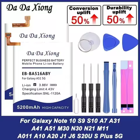 EB-BA516ABY Battery For Samsung Galaxy Note 10 S9 S10 A7 A31 A41 A51 M30 N30 N21 M11 A011 A10 A20 J1