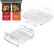 Air Fryer Grill Air Fryer Rack Double Boiler for Ninja Foodi Grill Stainless Steel for Home Kitchen