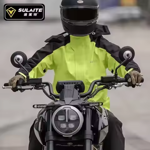 Split Waterproof Motorcycle Riding Rain Suit for Men & Women Outdoor Dirt biker Scooter/Bike Racing 