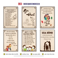 Theme Board "Happy Family" Home Decoration, Store Decoration, Office Decoration