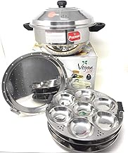 Premium Vegan Stainless Steel 21 Idly Pot Steamer, Silver