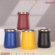 KUGIGI Yerba Mate Gourd, Stainless Steel Bombilla Straw Yerba Mate Cup, Home Cleaning Brush Easy to 