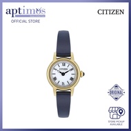[Aptimos] Citizen Eco-Drive EG2995-01A White Dial Women Black Leather Strap Watch