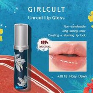 Girlcult Unreal Lip Glaze J818 Rosy Dawn 3.5ml Moisturizing Lip Glaze, Glassy Watery Formula, High P