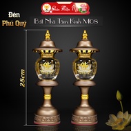 Đèn Phú Quý Hợp Kim Led Đổi Màu CHÂN THIỆN MỸ Vật Phẩm Phong Thủy Cao Cấp Trang Trí Bàn Thờ M08