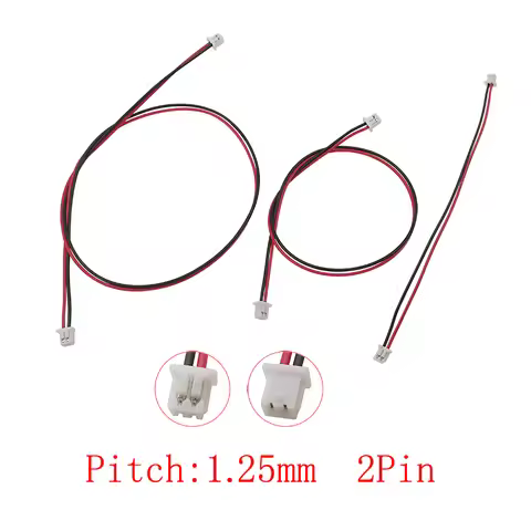 Mini JST 1.25mm Pitch 2 Pin Female to Female Terminal Plug Wire Cable Connector 28AWG 10/15/20/30CM