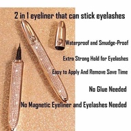 EYELINER WITH GLUE LASHES 🌻