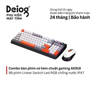 Combo phím cơ 98 phím Deiog AK918 + chuột gaming – Led RGB núm xoay tiện lợi