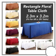 (NEW) Floral 2.3Mx 3.2M (Fit 6x3FT) Rectangle Table Top Cloth Cover Alas Kain Atas Meja Oblong Banqu