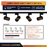 7W Rail Spotlight Set of 4 Spotlight Tracklights for Home, Shop, Cafe, Warranty
