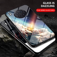Honor 50 Lite Case Luxury Starry Sky Tempered Glass Phone Casing Honor 50 Lite 50Lite Back Cover
