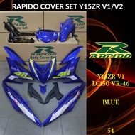 RAPIDO BODY COVER SET Y15ZR V1/V2 LC150 VR-46 (54) BLUE (STICKER TANAM/AIRBRUSH) Y15 COVERSET