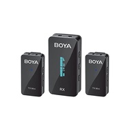 BOYA BY-XM6S2 mini wireless lavarier microphone system dslr camera youtube video facebook live stream with OLED screen for smartphone