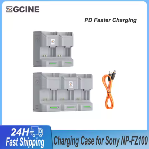 ZGCINE PC2 PC3 NP FZ100 LPE6 Camera Battery Charger for SONY NP-FZ100 Battery A9 A7M4 A7R5 A7C ZVE1 