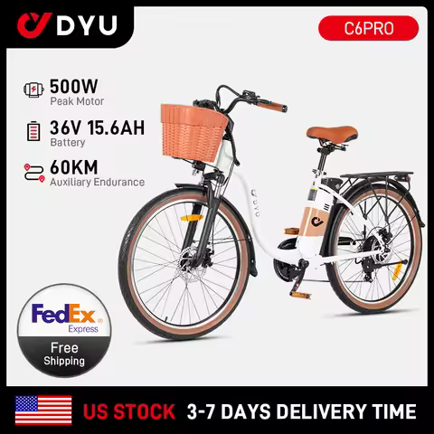 DYU C6PRO E-bike for Adults 250W City Ebike 36V15.6AH Battery Electric Bike 26 inch tire commuter eb