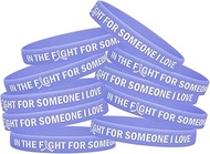 in The Fight for Someone I Love Esophageal and Stomach Cancer Wristband Bracelet 10-Pack (Periwinkle