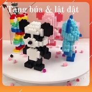 Le go Assemble Mini 3D Bearbrick Bear Puzzle Toy Full Of Super Cute, Lovely Colors Free Hammer + Flip