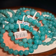 天然天河石单圈手链9-10mm Natural/ Genuine Amazonite Bracelet 9-10mm