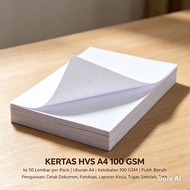 100 GSM A4 HVS Paper, 50 sheets 100 gram thick Photocopy Print Paper/