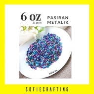 SOFIECRAFTING (25 grams) METALLIC SAND BEAD 6 oz (4 mm) BEADWORKS CRAFT MATERIAL