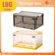 Storage Box Foldable 26L-120L Large Capacity Stackable Car Storage Box Transparent Buckle Design Sto